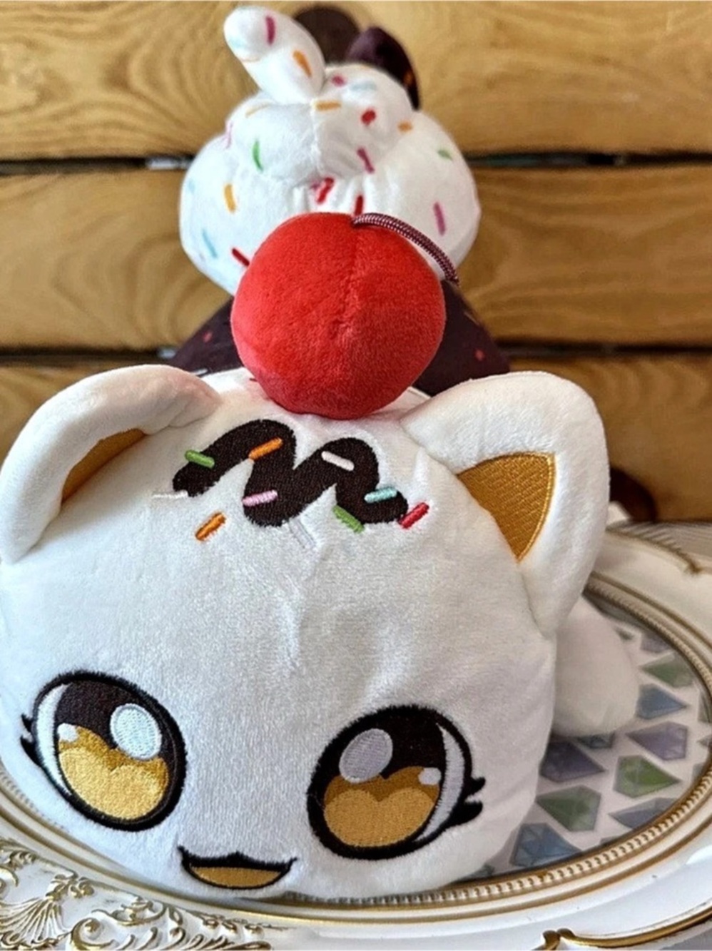 Aphmau MeeMeows Carnival Treats Sundae Cat Plush Toy ice Cream 11”